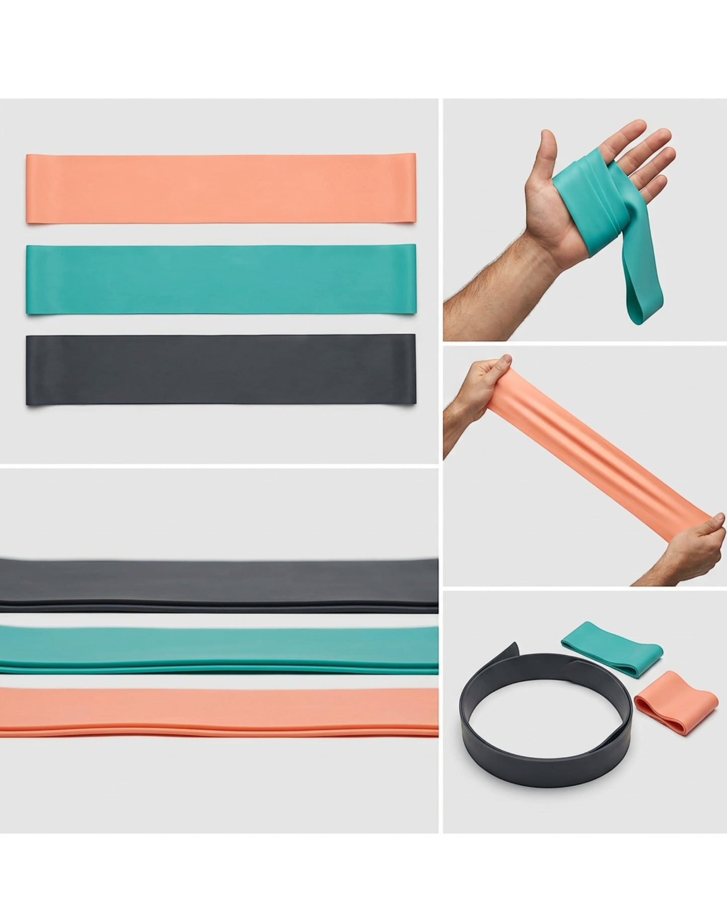 Corelit Flat Latex Stretch Bands 3 Pack Long Length
