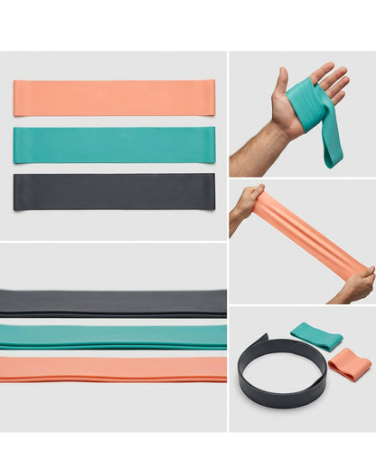 Corelit Flat Latex Stretch Bands 3 Pack Long Length