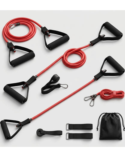 Corelit Latex Tube Resistance Band Kit With Handles